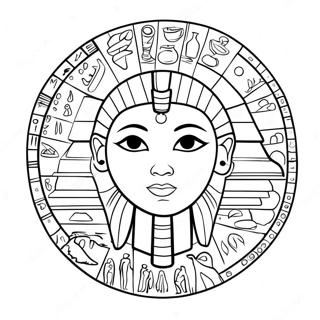 Ancient Egyptian Hieroglyphs Coloring Page 61534-49354