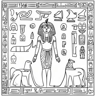 Ancient Egyptian Hieroglyphs Coloring Page 61534-49356