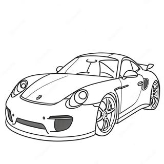 Porsche Sports Car Coloring Page 6157-5027