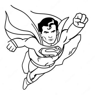 Superhero Flying Man Of Steel Coloring Page 61584-49393