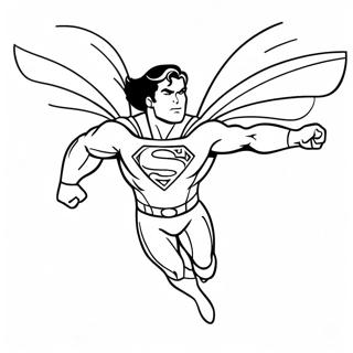 Superhero Flying Man Of Steel Coloring Page 61584-49394