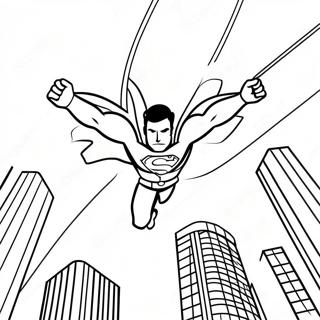 Superhero Flying Man Of Steel Coloring Page 61584-49396