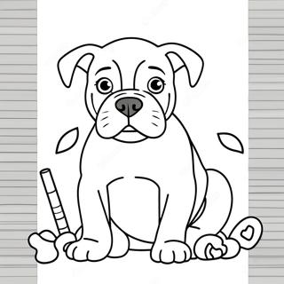 American Bulldog Puppy Coloring Page 61593-49397