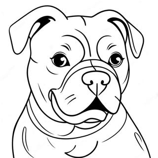 Playful American Bulldog Coloring Page 61594-49404