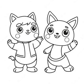 Cute Ch Characters Coloring Page 61644-49435