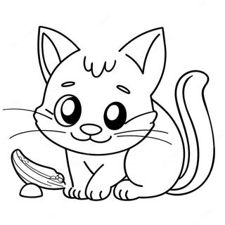 Cat And Mouse Coloring Page 61653-49438