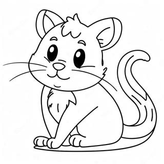 Cat And Mouse Coloring Page 61653-49439