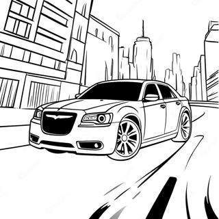 Sporty Chrysler 300 In Motion Coloring Page 61664-49449