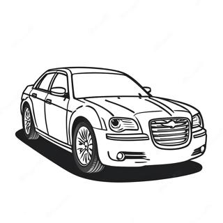 Sporty Chrysler 300 In Motion Coloring Page 61664-49451