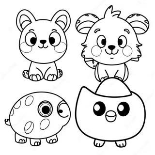 Preschoolers Fun Animals Coloring Page 61673-49454