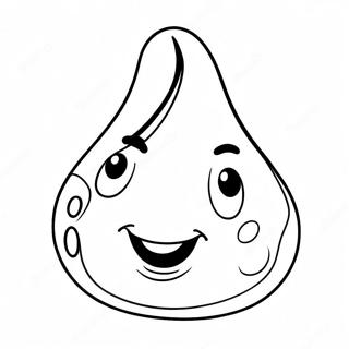 Cute Hershey Kiss With A Smile Coloring Page 61684-49463