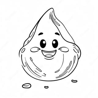 Cute Hershey Kiss With A Smile Coloring Page 61684-49464