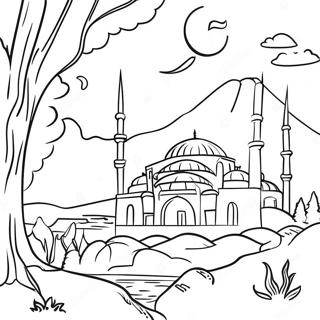 Traditional Turkish Landscape Coloring Page 61704-49478