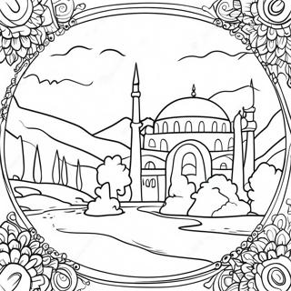 Traditional Turkish Landscape Coloring Page 61704-49479