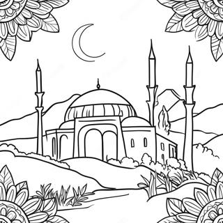 Traditional Turkish Landscape Coloring Page 61704-49480