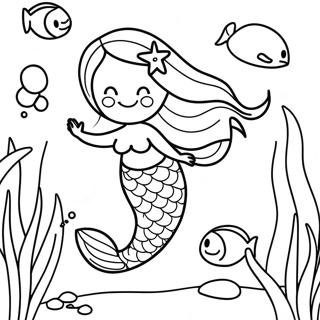 Pregnant Mermaid Underwater Scene Coloring Page 61733-49508