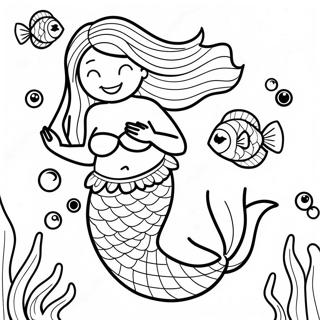 Pregnant Mermaid Coloring Pages