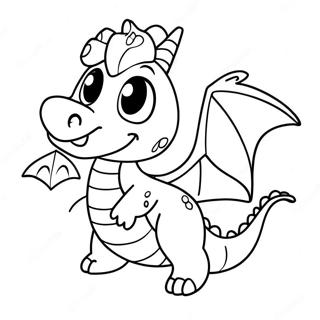 Cute Wish Dragon Flying Coloring Page 61744-52954