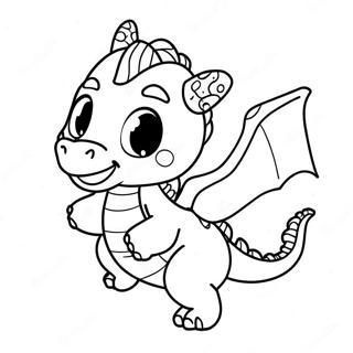 Cute Wish Dragon Flying Coloring Page 61744-52956