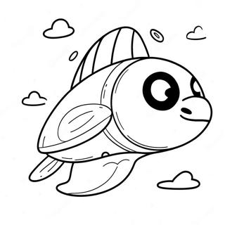 Bullet Bill Flying Through The Sky Coloring Page 61754-49518