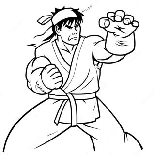 Ryu In Action Coloring Page 61774-49535