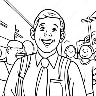 Excited Lds Missionary In The Community Coloring Page 61804-49554