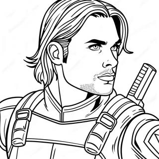 Bucky Barnes Coloring Page 61813-49563