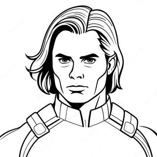 Bucky Barnes In Heroic Pose Coloring Page 61814-49567