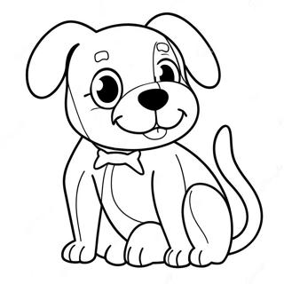 Oliver The Dog In A Playful Pose Coloring Page 61834-49578