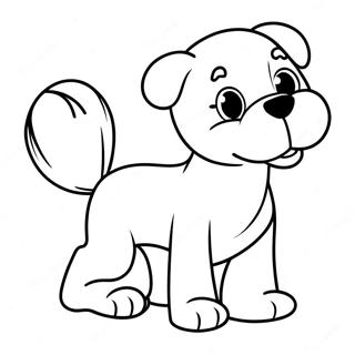 Oliver The Dog In A Playful Pose Coloring Page 61834-49580