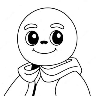 Charming Sans Undertale Coloring Page 6187-5047