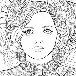 Detailed Portrait Coloring Page 61884-49628