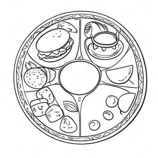 Pesach Seder Plate Coloring Page 61893-49621