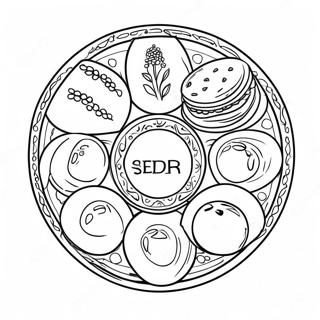 Pesach Seder Plate Coloring Page 61893-49624