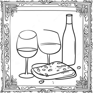 Matzah And Wine Coloring Page 61894-49629