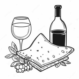 Matzah And Wine Coloring Page 61894-49632