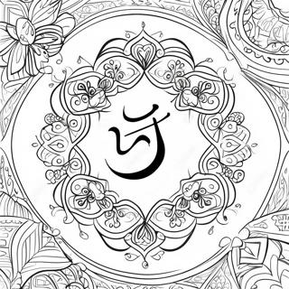 Arabic Calligraphy Coloring Page 61903-49635