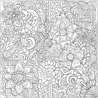 Colorful Arabic Patterns Coloring Page 61904-49638