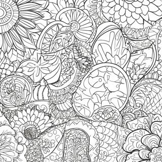 Colorful Arabic Patterns Coloring Page 61904-49640