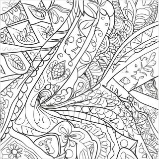 Colorful Scarf Patterns Coloring Page 61913-49641