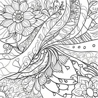 Colorful Scarf Patterns Coloring Page 61913-49642