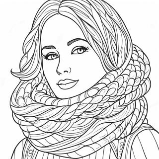 Cozy Knitted Scarf Coloring Page 61914-49647