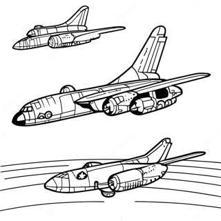 B2 Bomber Flying In The Sky Coloring Page 61944-49669