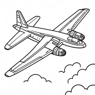 B2 Bomber Flying In The Sky Coloring Page 61944-49670