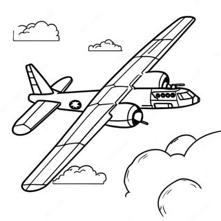 B2 Bomber Flying In The Sky Coloring Page 61944-49671