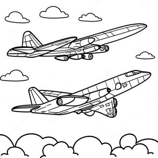 B2 Bomber Flying In The Sky Coloring Page 61944-49672