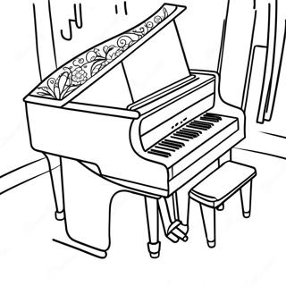 Piano Keyboard Coloring Page 61954-49675