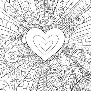 Colorful Heartstring Patterns Coloring Page 61974-49695