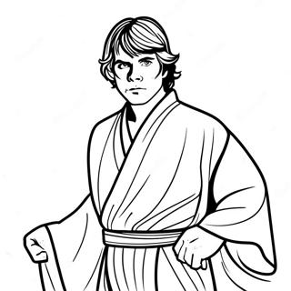 Luke Skywalker In Jedi Robes Coloring Page 61984-49712