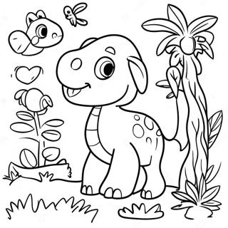 Colorful Jungle Junction Animals Coloring Page 61994-49707